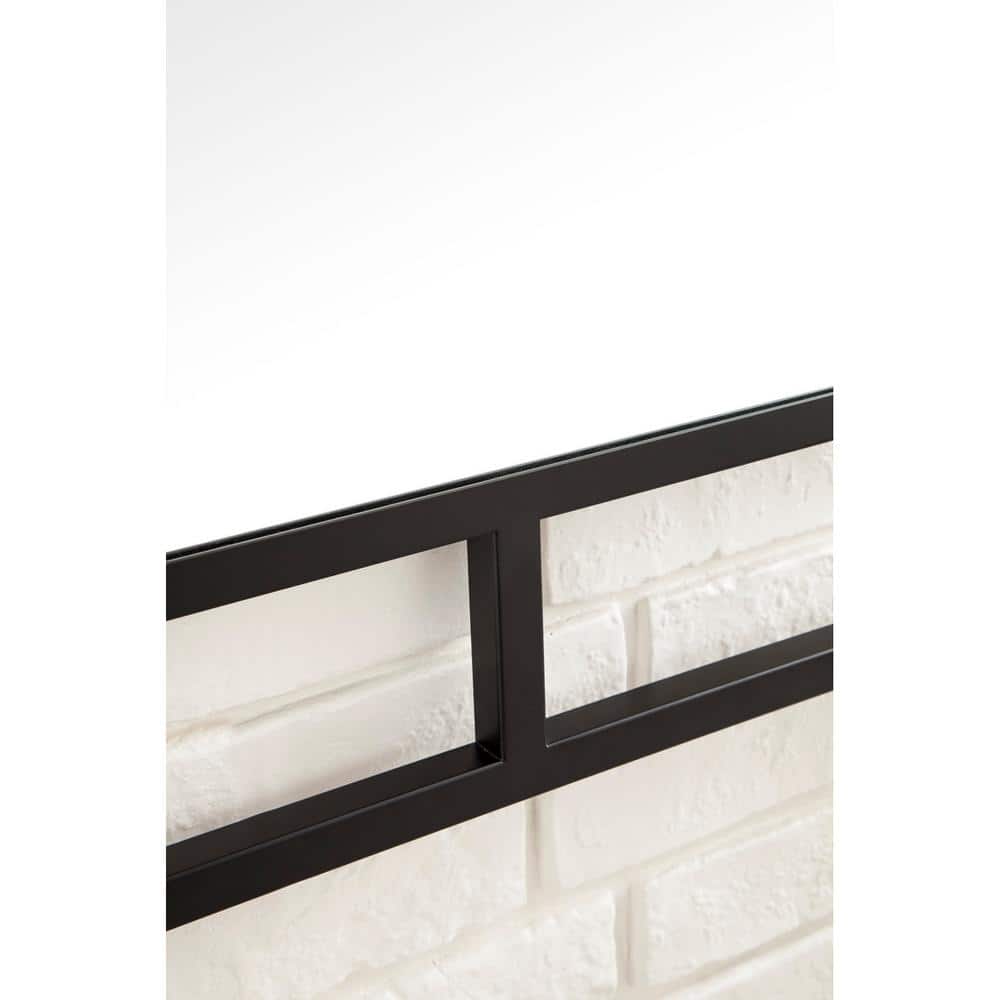 James Martin Vanities Boston Matte Black Rectangular Wall Mirror - 30x40 Inches - Image 4