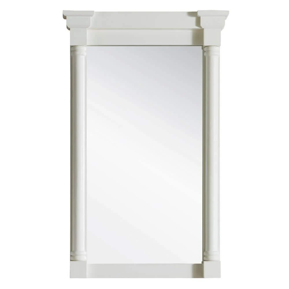 James Martin Vanities Bright White Bathroom Vanity Mirror, 27x43 Inches