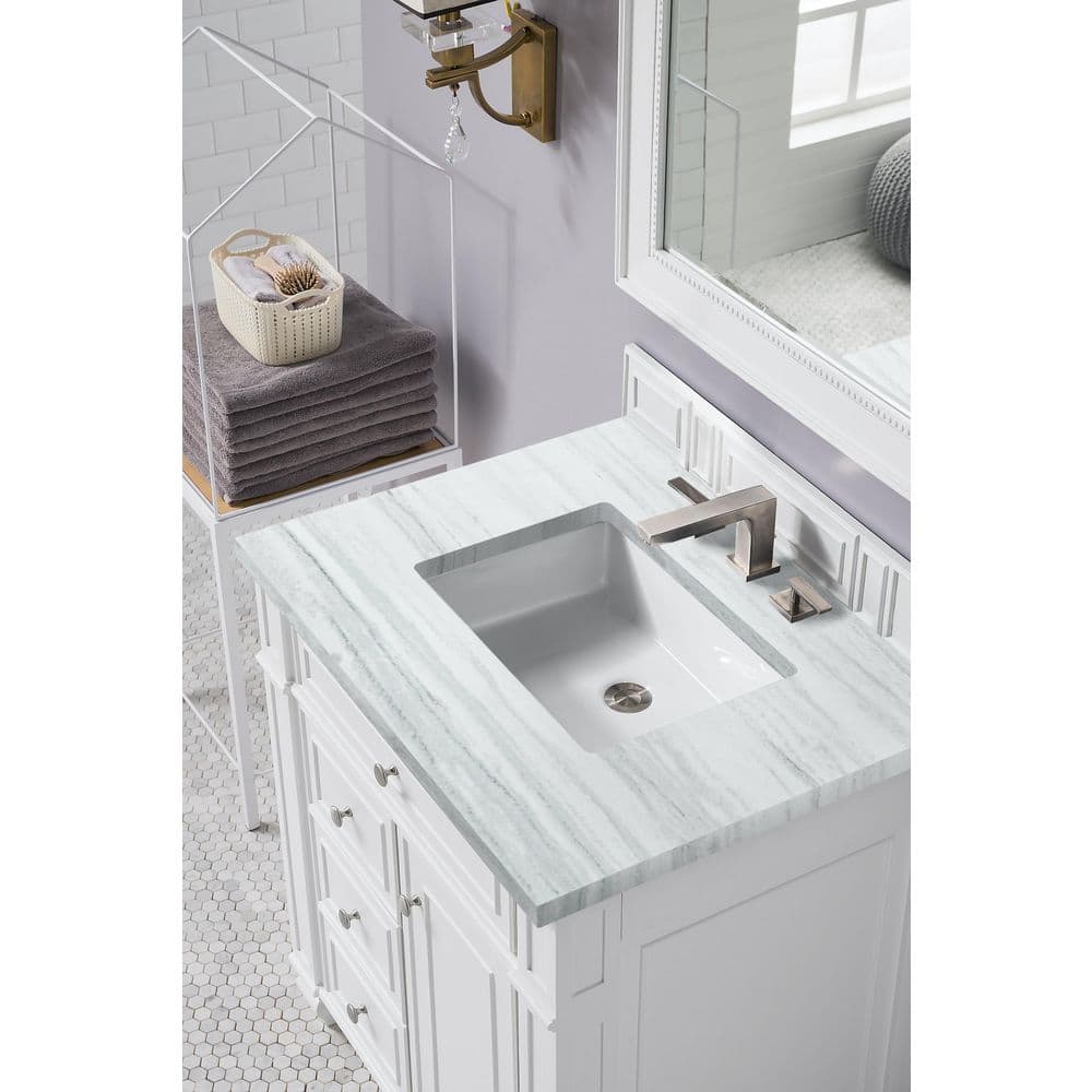 James Martin Vanities Bristol 29" x 40" Bright White Bathroom Vanity Mirror - Image 3