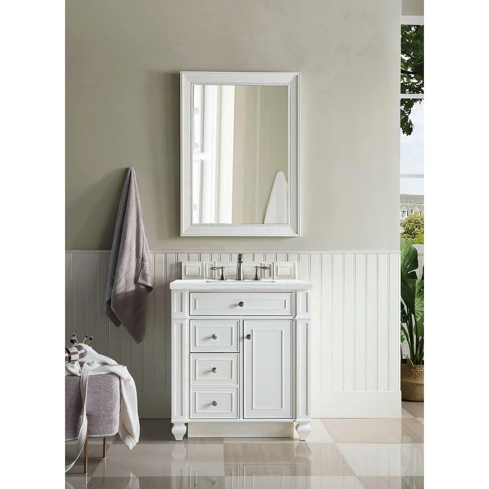James Martin Vanities Bristol 29" x 40" Bright White Bathroom Vanity Mirror - Image 5