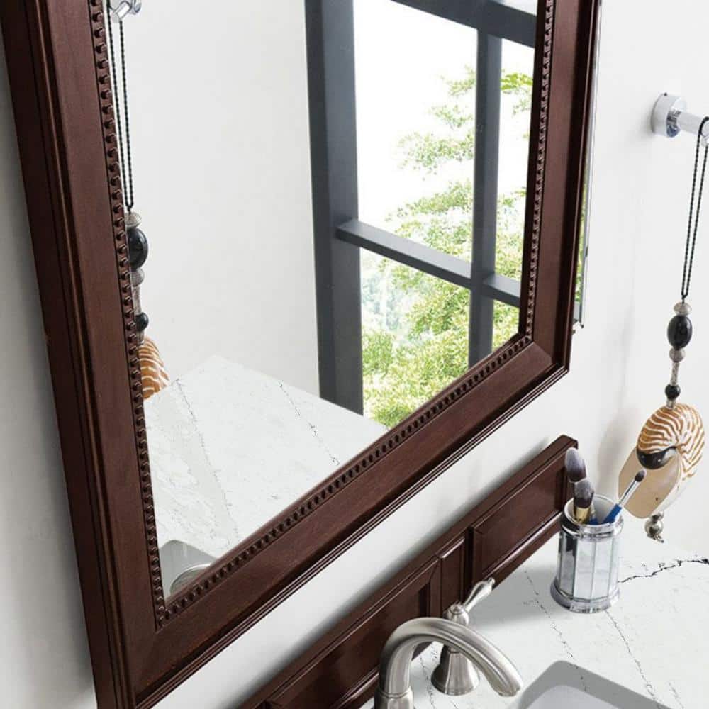 James Martin Vanities Bristol 29" x 40" Saddle Brown Bathroom Vanity Mirror - Image 3