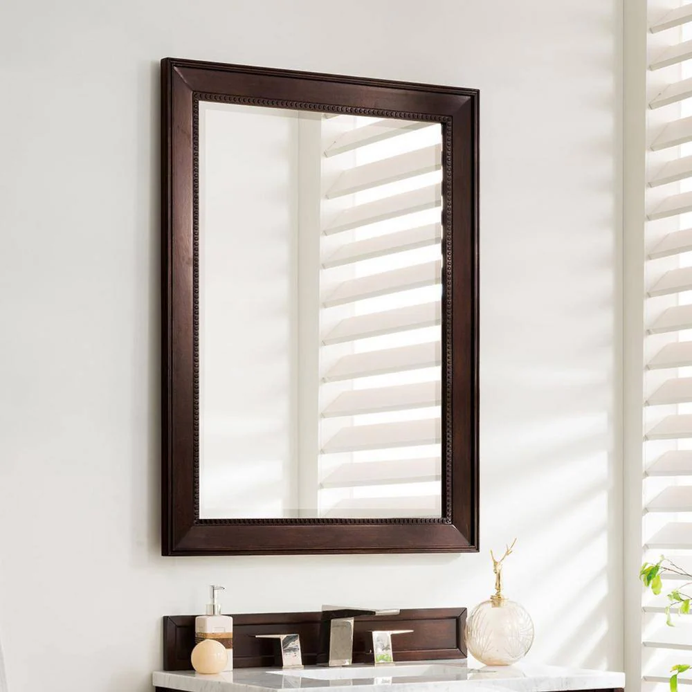James Martin Vanities Bristol 29" x 40" Saddle Brown Bathroom Vanity Mirror - Image 4