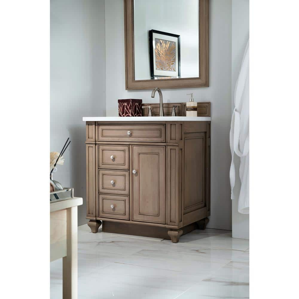 James Martin Vanities Bristol 29" x 40" Whitewashed Walnut Vanity Mirror - Image 6