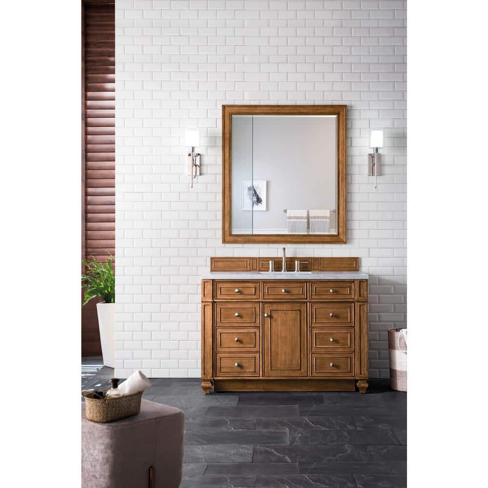 James Martin Vanities Bristol 44" x 40" Saddle Brown Bathroom Vanity Mirror - Image 3