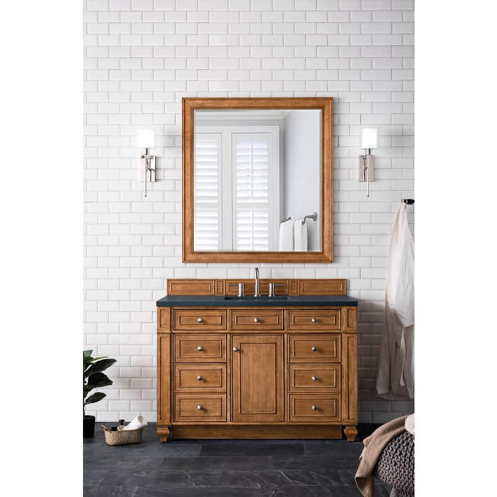 James Martin Vanities Bristol 44" x 40" Saddle Brown Bathroom Vanity Mirror - Image 4