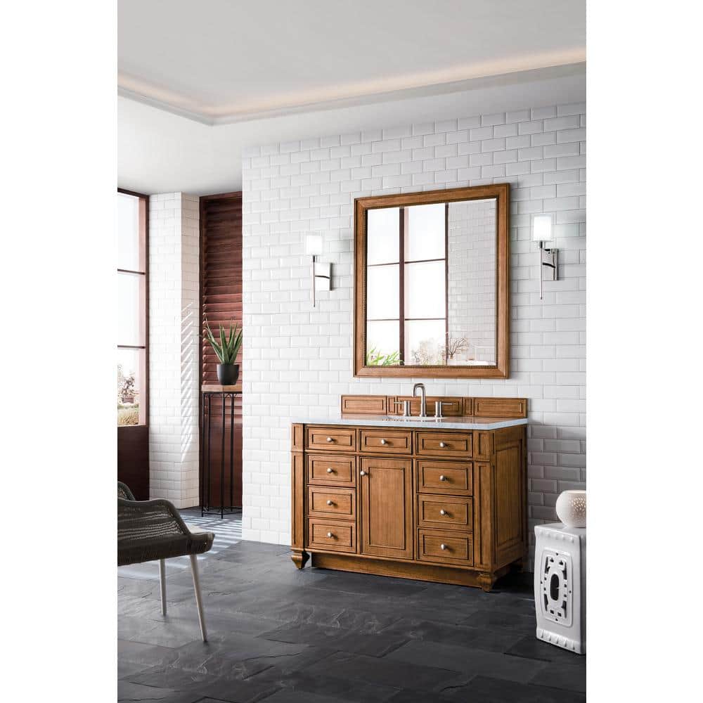 James Martin Vanities Bristol 44" x 40" Saddle Brown Bathroom Vanity Mirror - Image 6