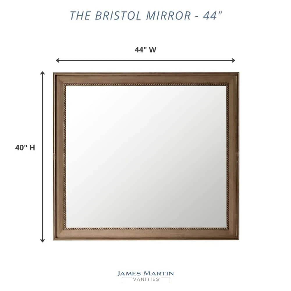 James Martin Vanities Bristol 44" x 40" Saddle Brown Bathroom Vanity Mirror - Image 8