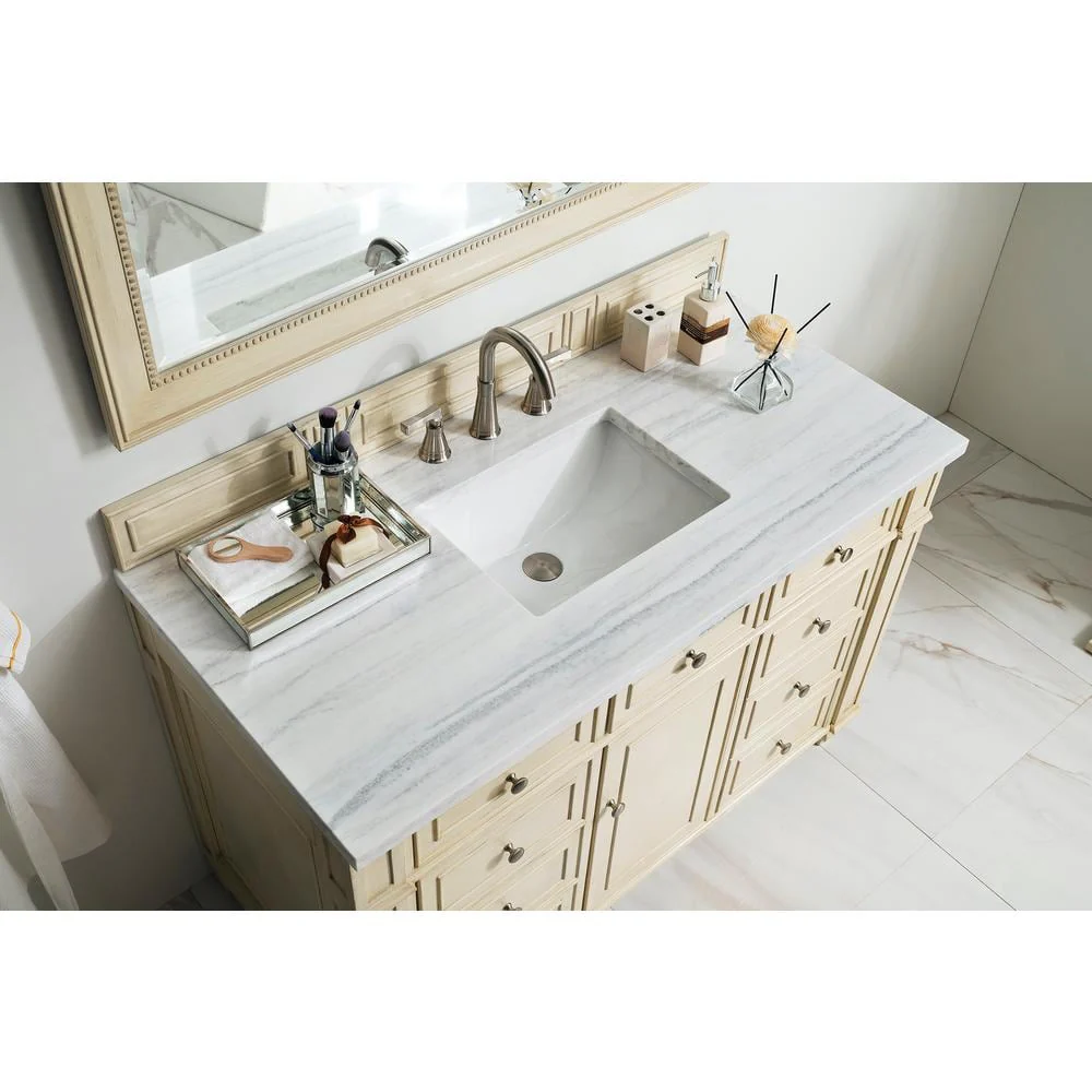 James Martin Vanities Bristol 44" x 40" Vintage Vanilla Bathroom Mirror - Image 4