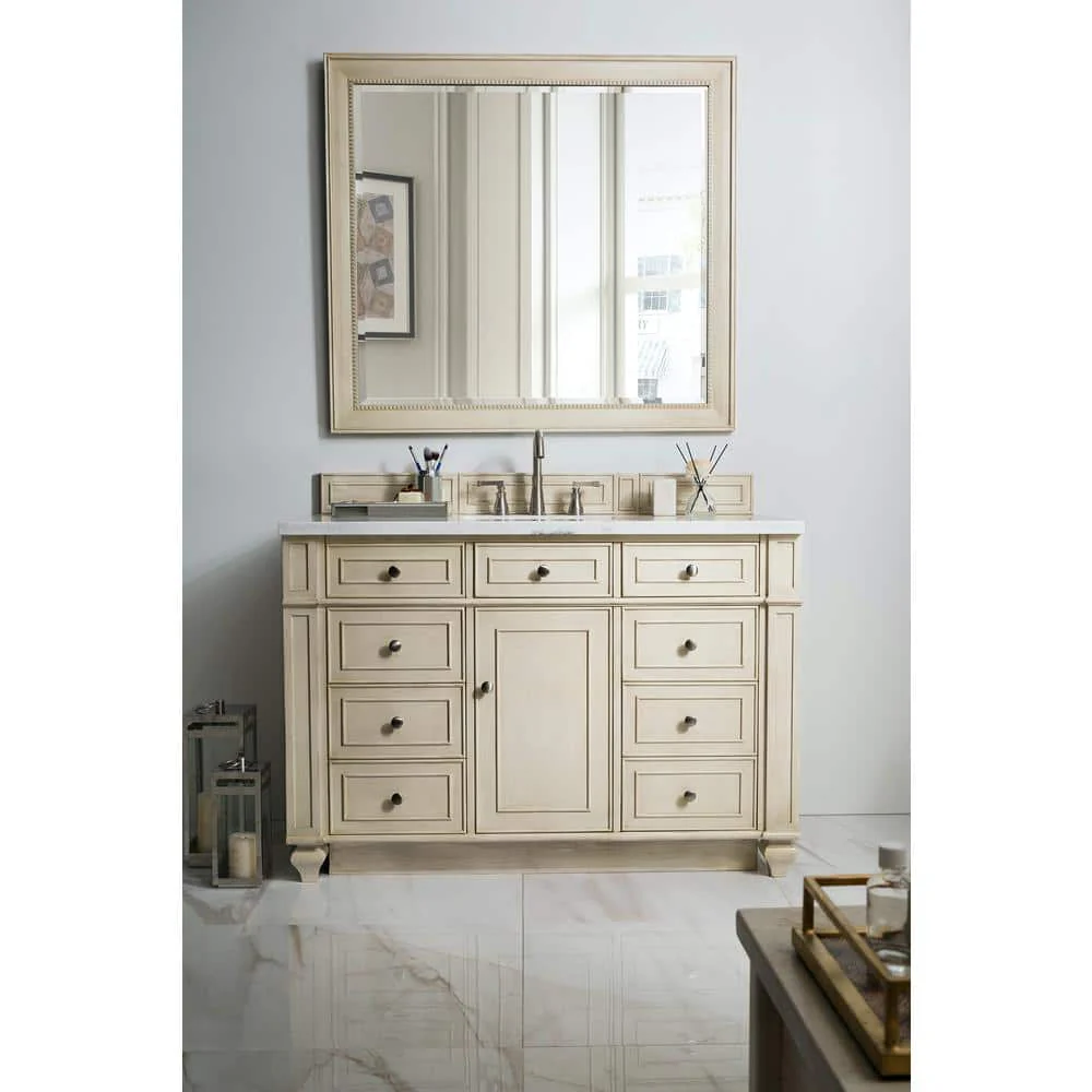 James Martin Vanities Bristol 44" x 40" Vintage Vanilla Bathroom Mirror - Image 6