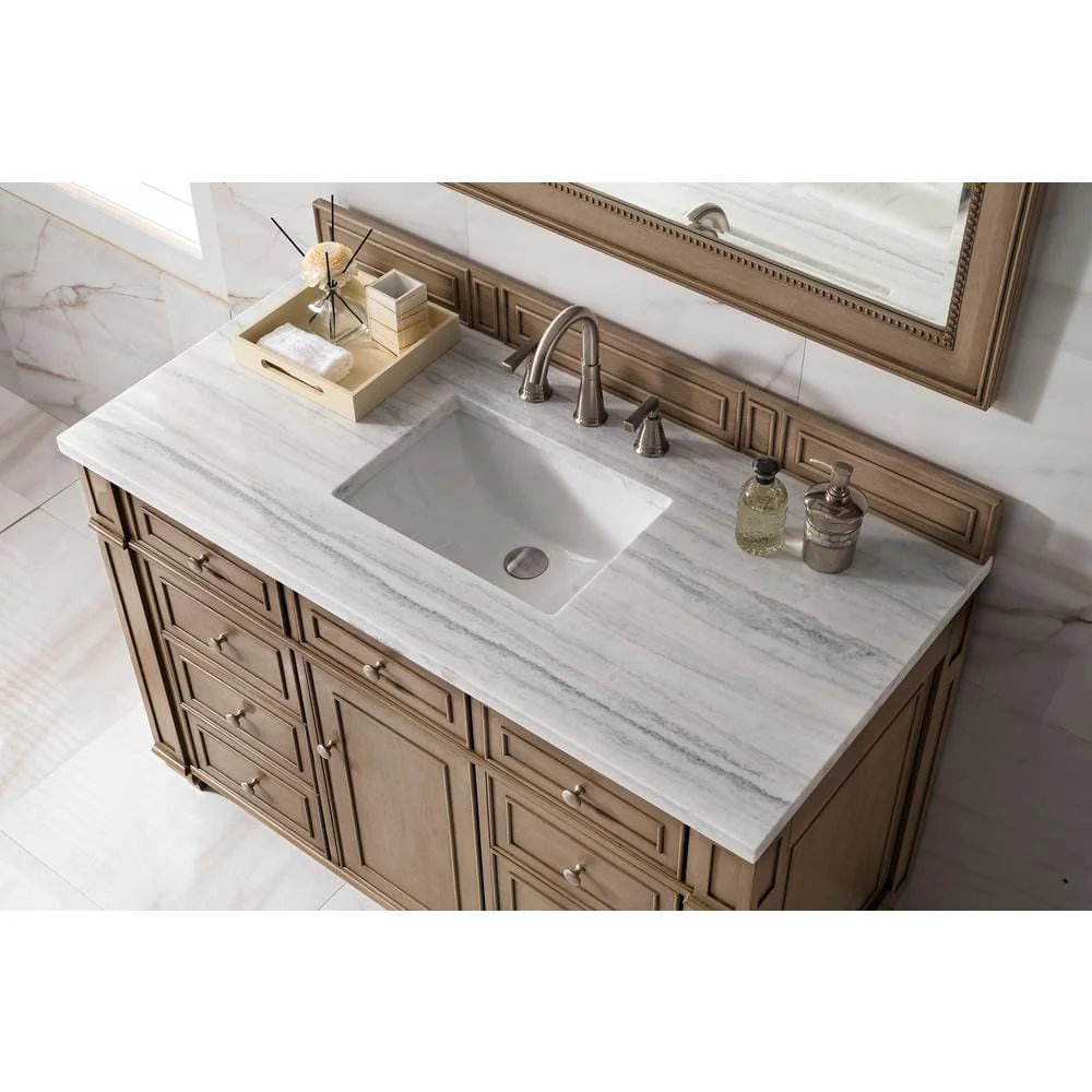 James Martin Vanities Bristol 44" x 40" Whitewashed Walnut Vanity Mirror - Image 2