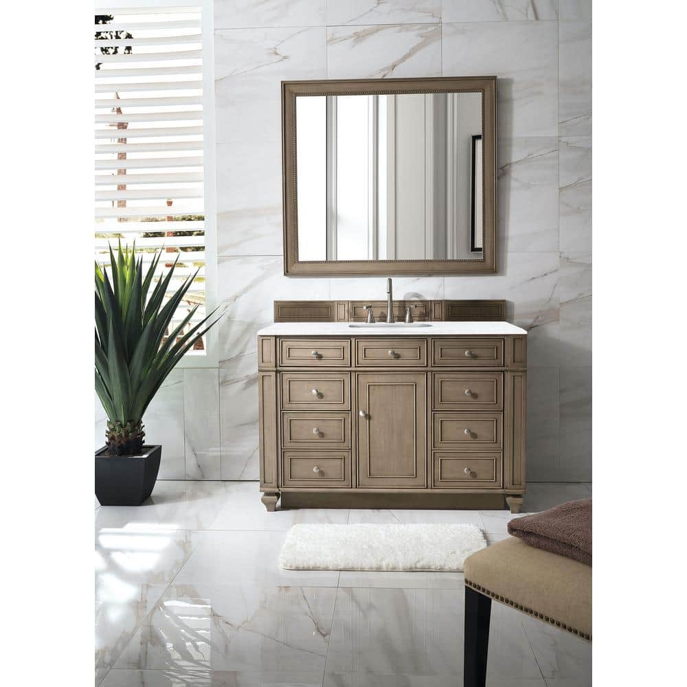 James Martin Vanities Bristol 44" x 40" Whitewashed Walnut Vanity Mirror - Image 8