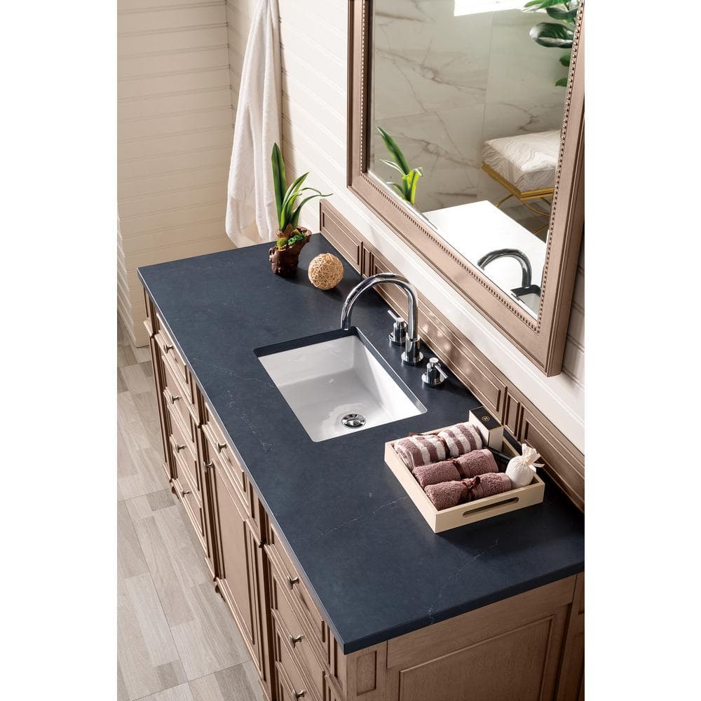 James Martin Vanities Bristol 60" Bathroom Vanity Cabinet in Whitewashed Walnut - Image 5