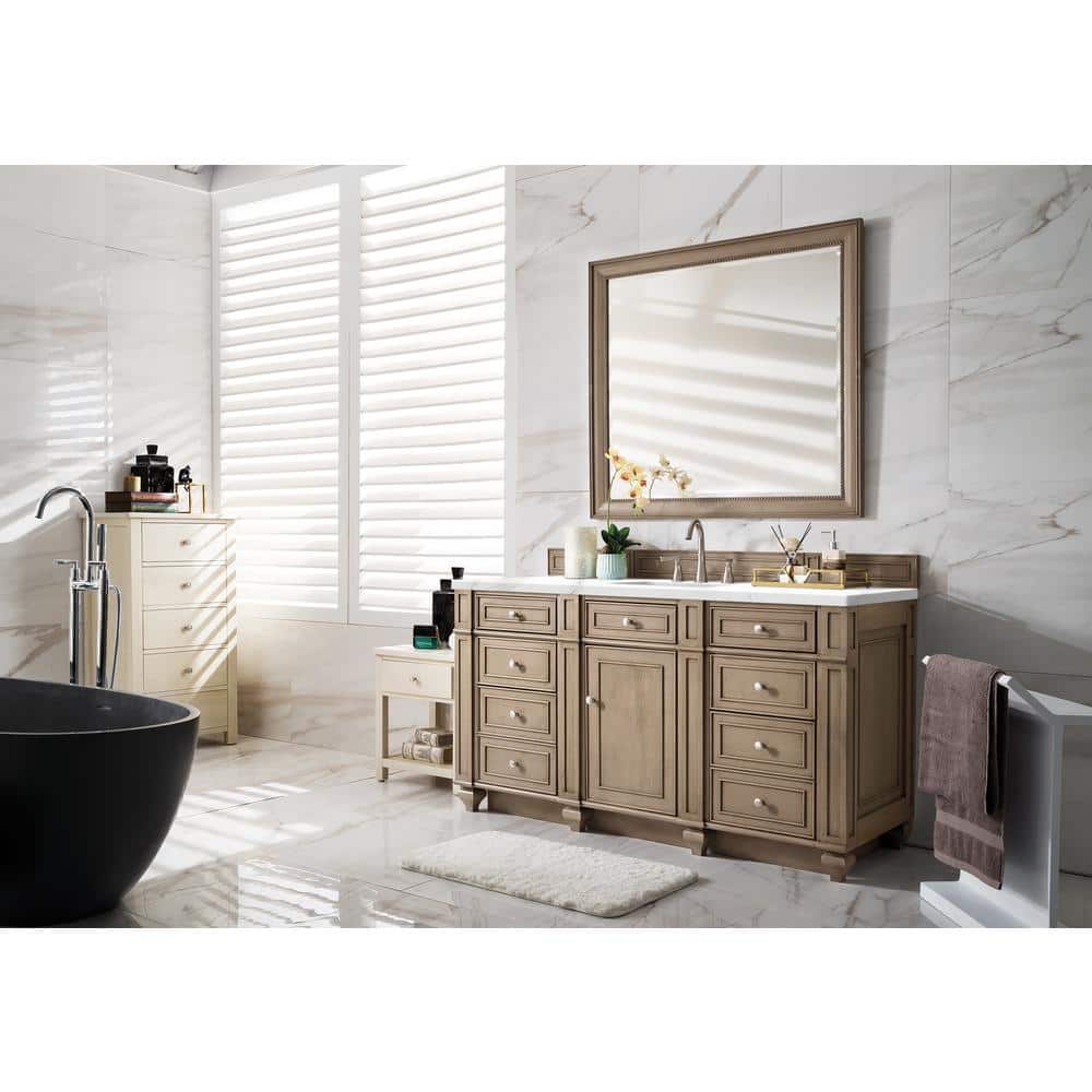 James Martin Vanities Bristol 60" Bathroom Vanity Cabinet in Whitewashed Walnut - Image 6