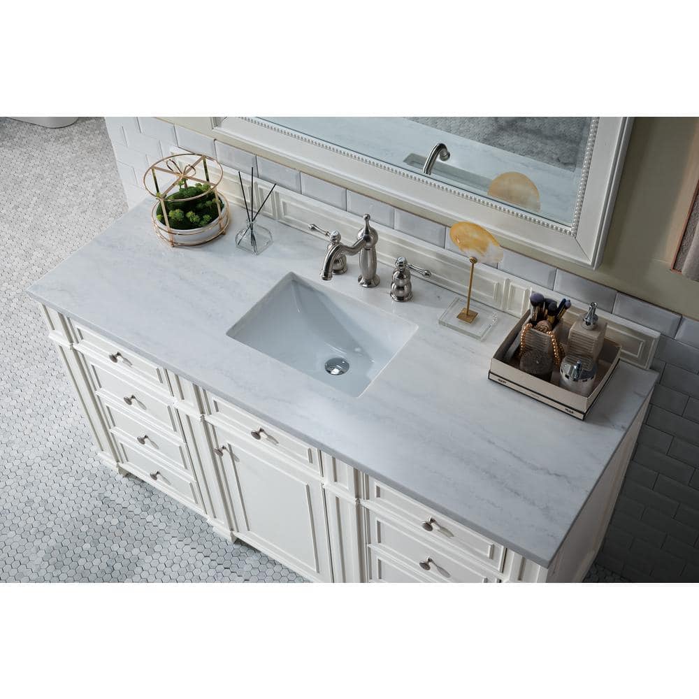 James Martin Vanities Bristol 60" Bright White Single Bath Vanity Cabinet - Image 2