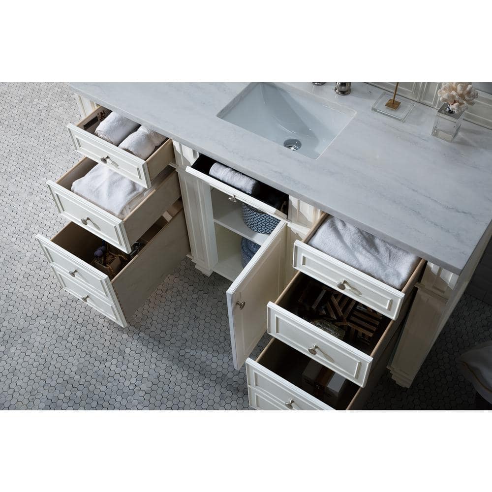 James Martin Vanities Bristol 60" Bright White Single Bath Vanity Cabinet - Image 3