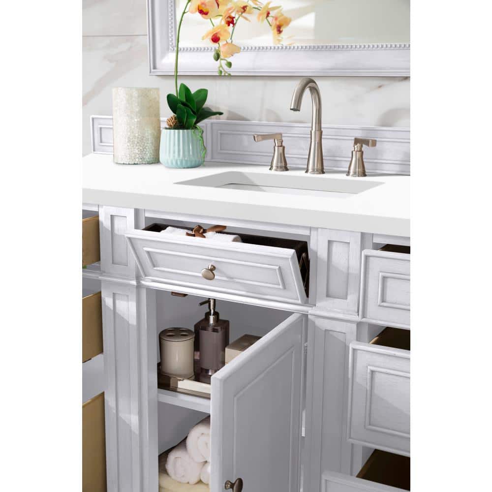 James Martin Vanities Bristol 60" Bright White Single Bath Vanity Cabinet - Image 5