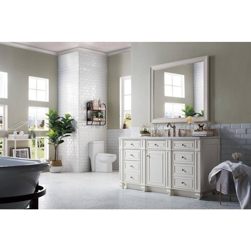 James Martin Vanities Bristol 60" Bright White Single Bath Vanity Cabinet - Image 6