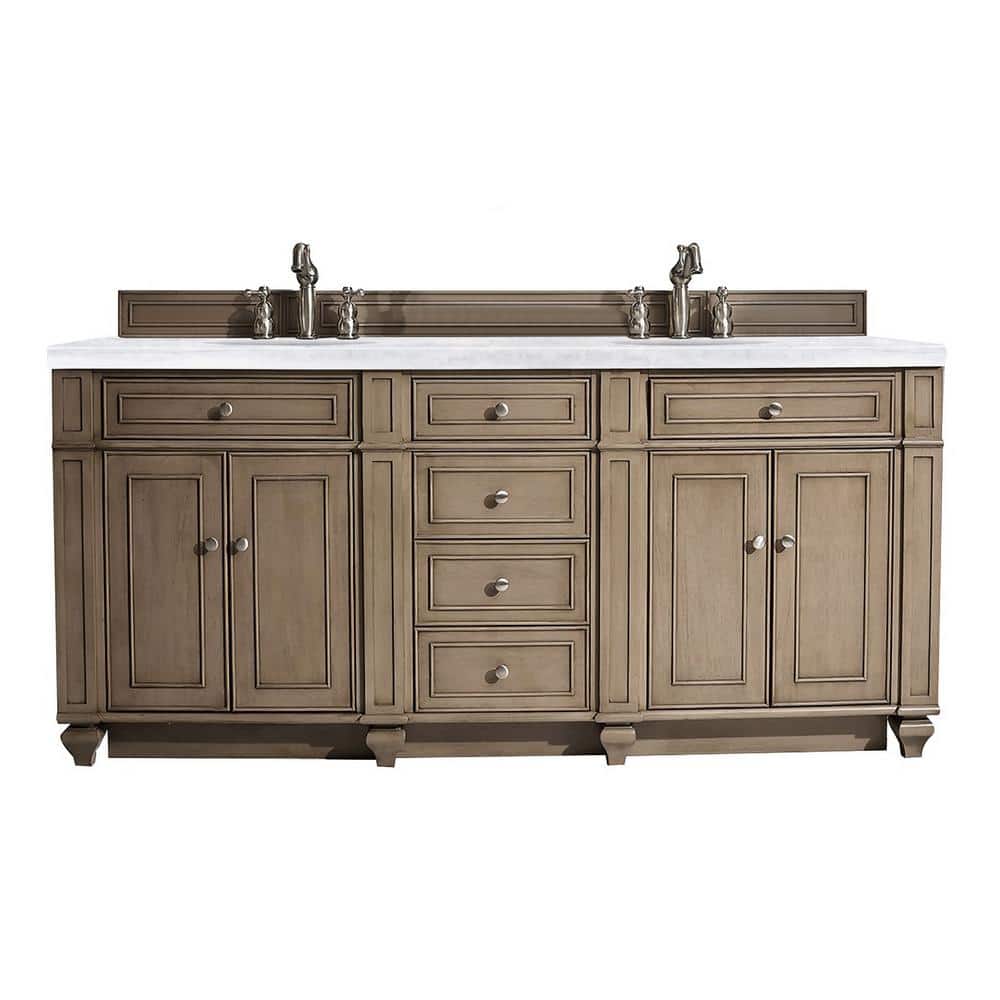 James Martin Vanities Bristol 72" Double Vanity Cabinet, Whitewashed Walnut - Image 2