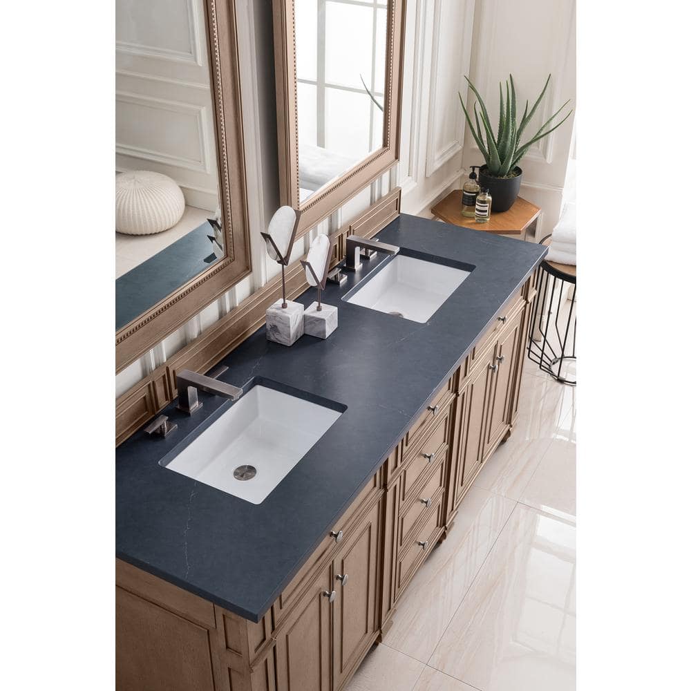 James Martin Vanities Bristol 72" Double Vanity Cabinet, Whitewashed Walnut - Image 5