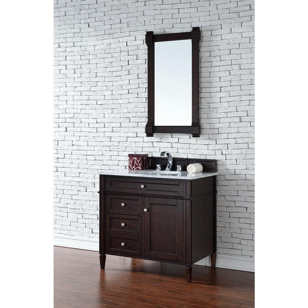 James Martin Vanities Brittany 21.7 x 39.2 Inch Burnished Mahogany Bathroom Vanity Mirror - Image 5