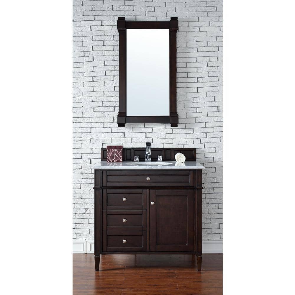 James Martin Vanities Brittany 21.7 x 39.2 Inch Burnished Mahogany Bathroom Vanity Mirror - Image 6
