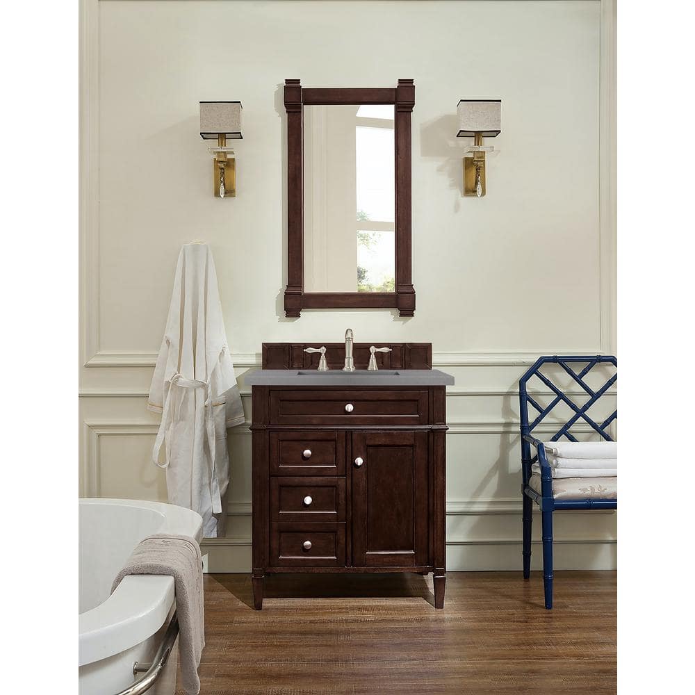 James Martin Vanities Brittany 21.7 x 39.2 Inch Burnished Mahogany Bathroom Vanity Mirror - Image 7