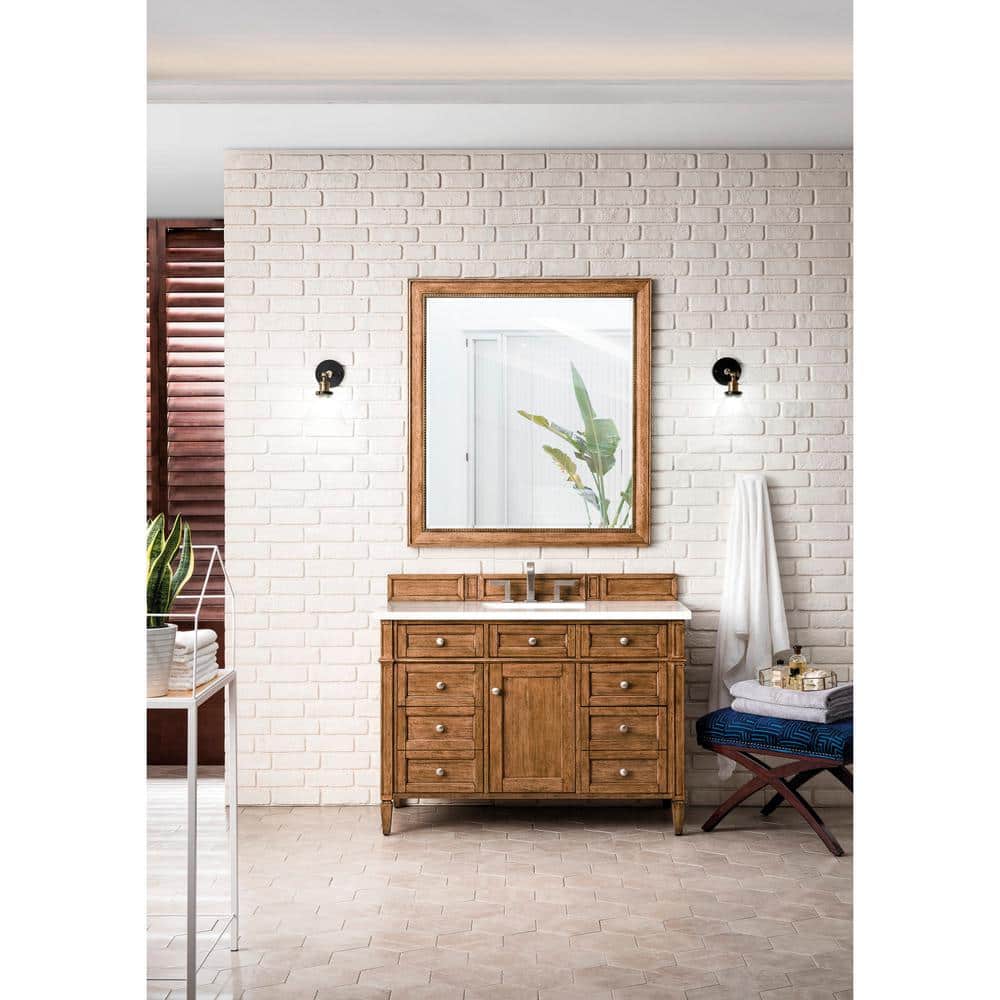 James Martin Vanities Brittany 48" Bathroom Vanity in Saddle Brown with Quartz Top - Image 2
