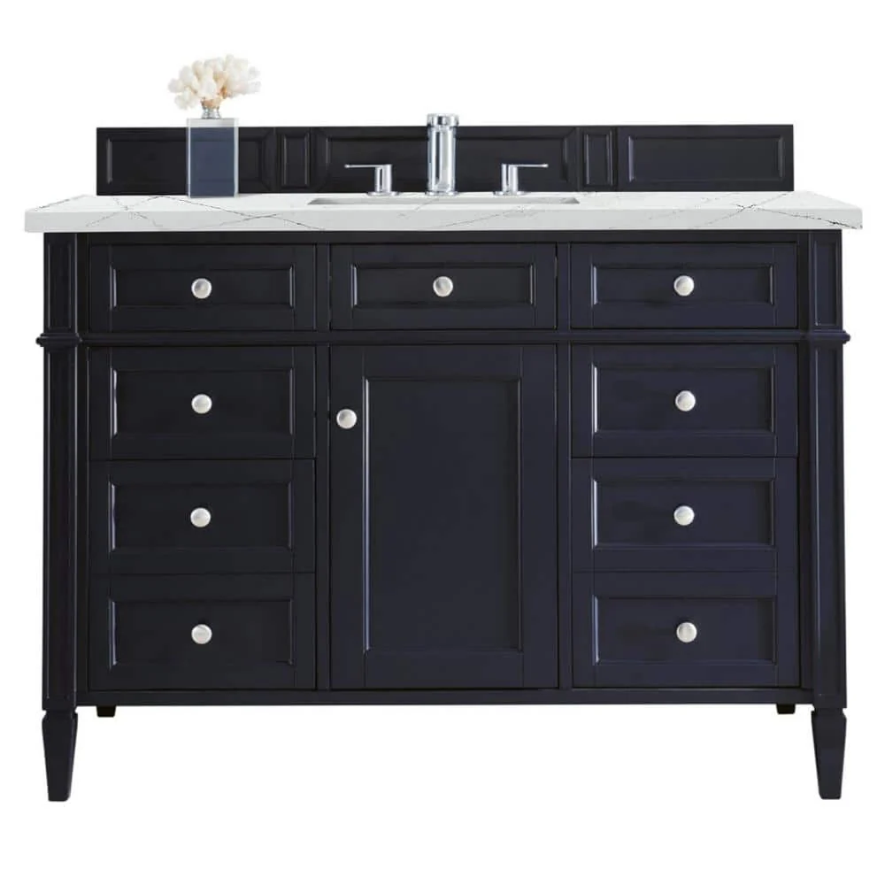 James Martin Vanities Brittany 48" Bathroom Vanity in Victory Blue with Quartz Top