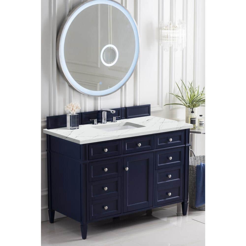 James Martin Vanities Brittany 48" Bathroom Vanity in Victory Blue with Quartz Top - Image 3