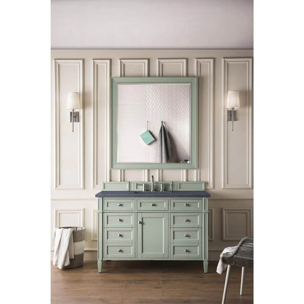 James Martin Vanities Brittany 48" Sage Green Bathroom Vanity with Quartz Top - Image 2