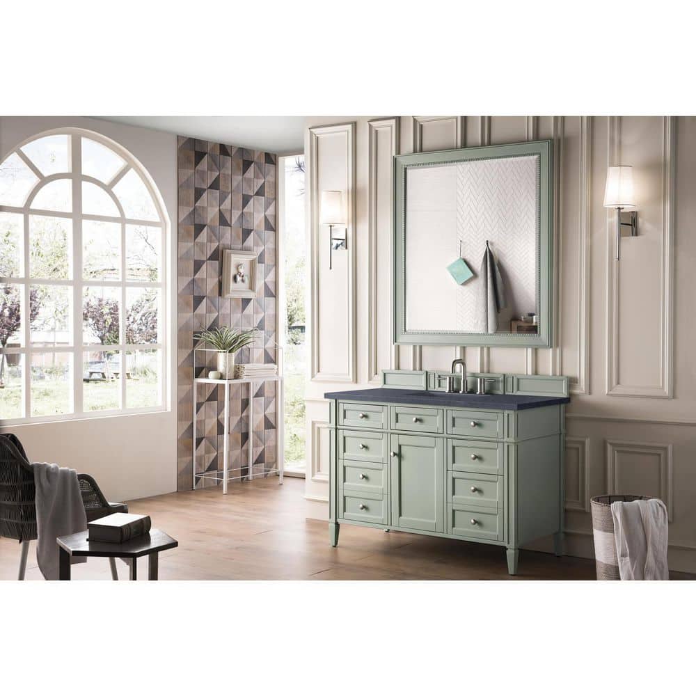 James Martin Vanities Brittany 48" Sage Green Bathroom Vanity with Quartz Top - Image 3