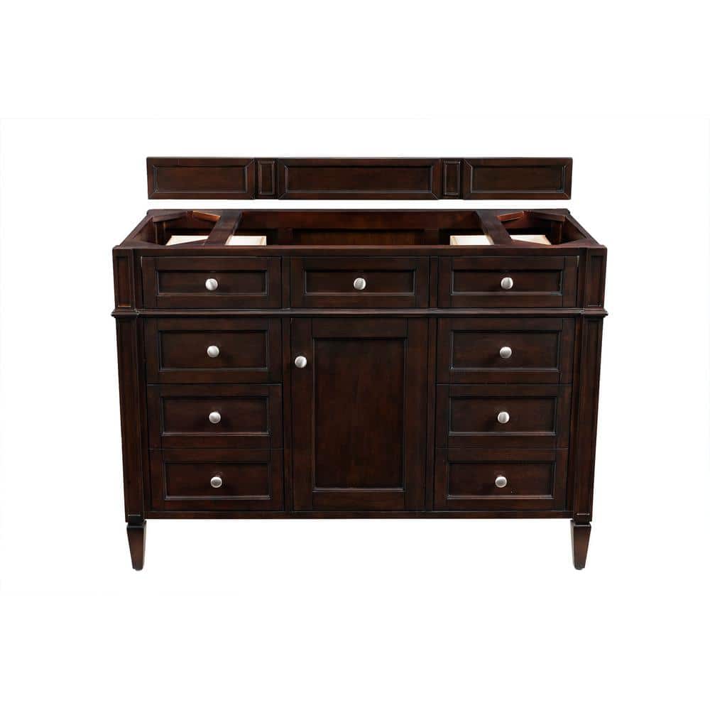 James Martin Vanities Brittany 48" Single Bath Vanity in Burnished Mahogany with Carrara Marble Top - Image 6