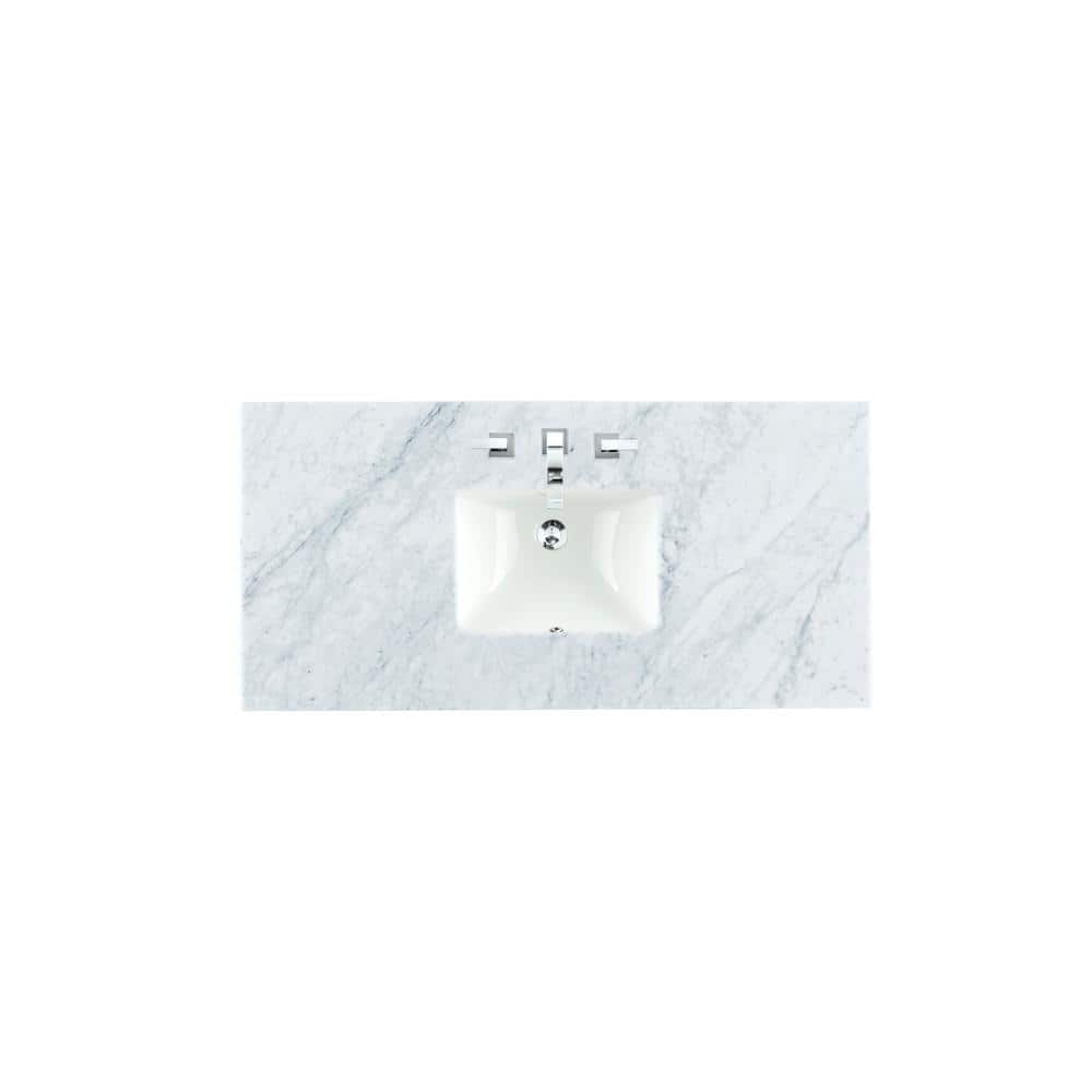 James Martin Vanities Brittany 48" Single Bath Vanity in Burnished Mahogany with Carrara Marble Top - Image 7