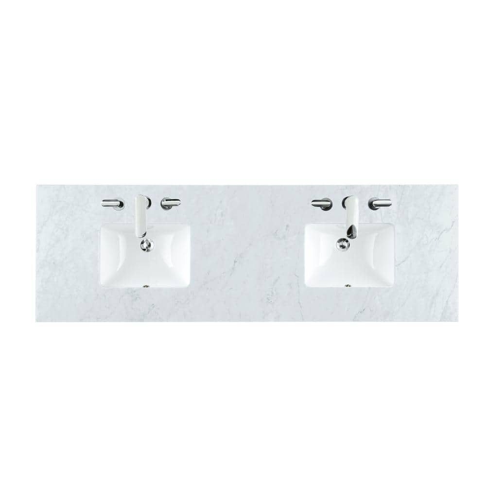 James Martin Vanities Brittany 72" Double Bath Vanity in Burnished Mahogany with Carrara Marble Top - Image 8