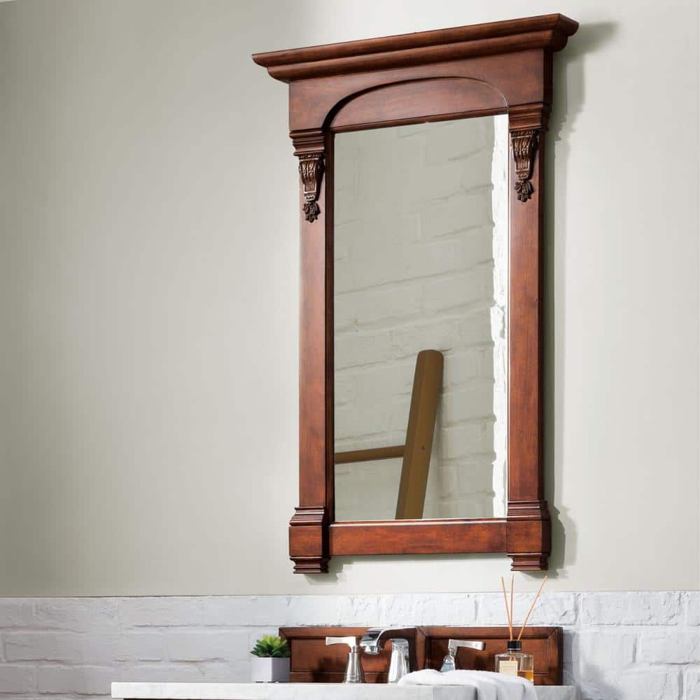 James Martin Vanities Brookfield 26" x 42" Rectangular Bathroom Vanity Mirror in Country Oak - Image 4