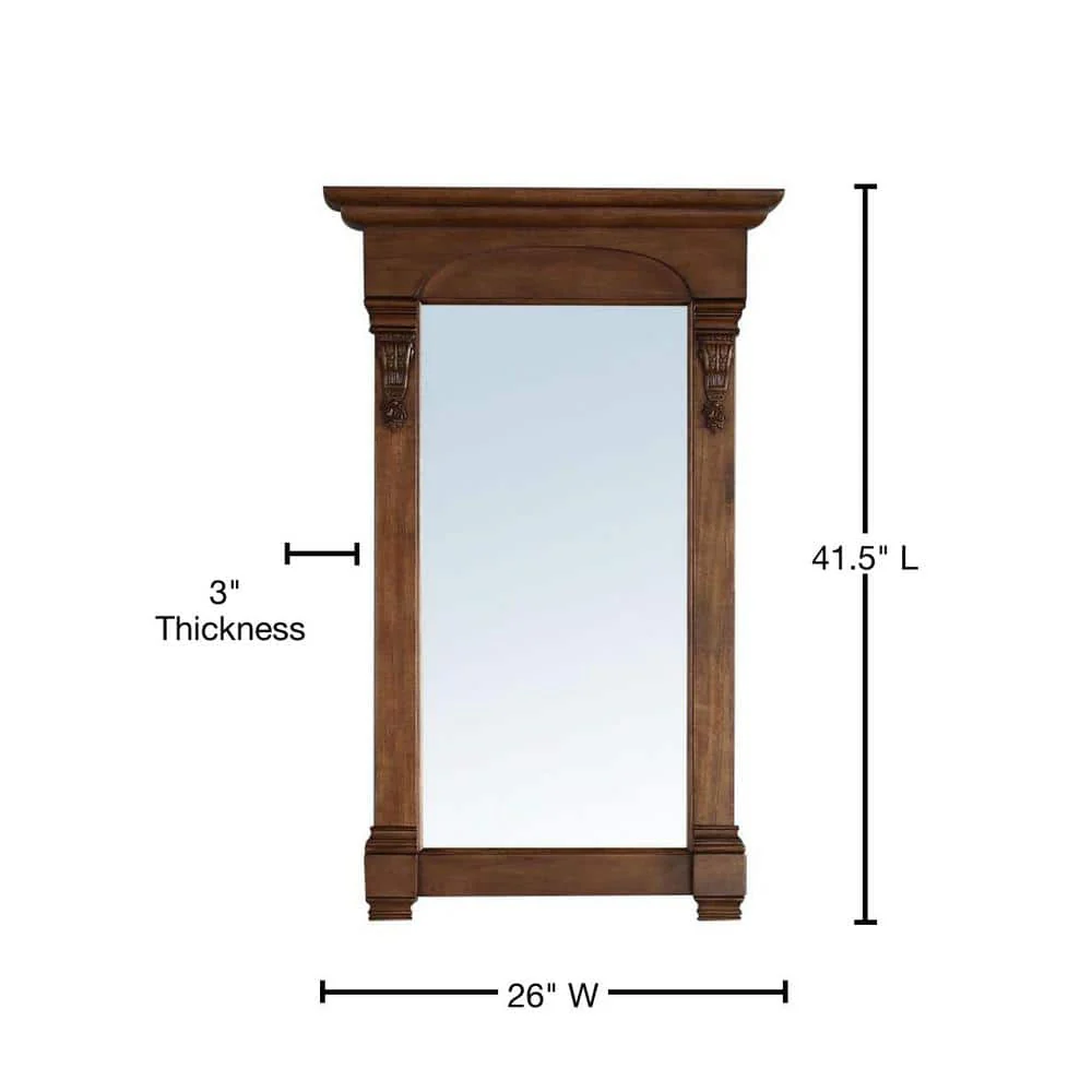 James Martin Vanities Brookfield 26" x 42" Rectangular Bathroom Vanity Mirror in Country Oak - Image 5