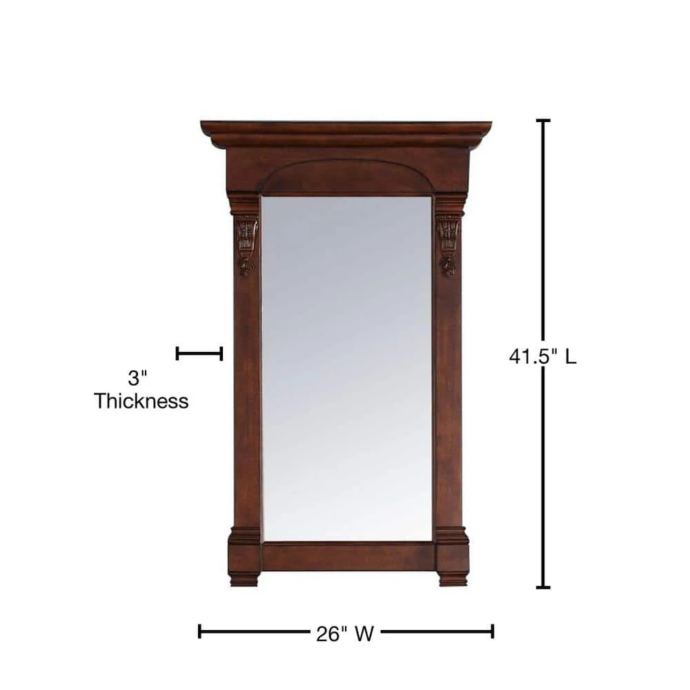 James Martin Vanities Brookfield 26" x 42" Warm Cherry Bathroom Vanity Mirror - Image 2