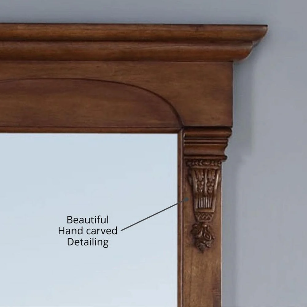 James Martin Vanities Brookfield 26" x 42" Warm Cherry Bathroom Vanity Mirror - Image 4