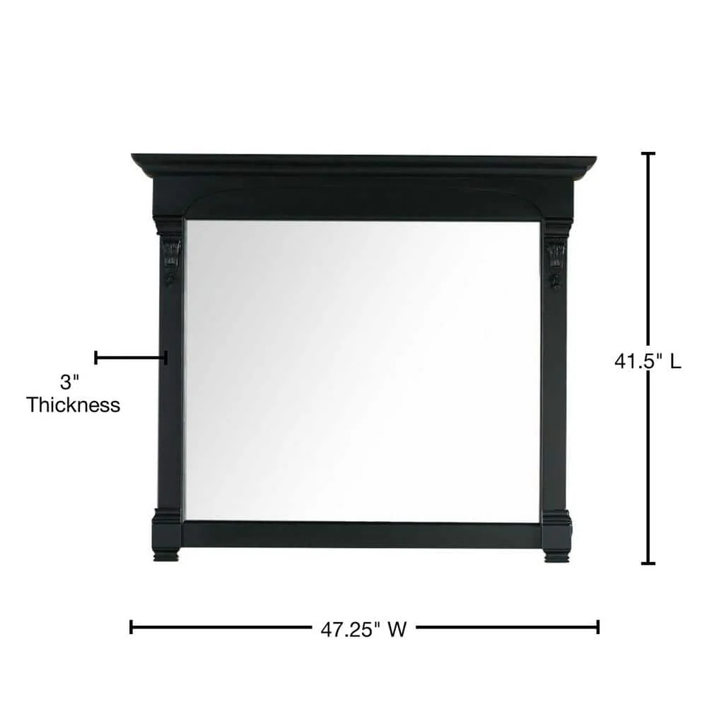 James Martin Vanities Brookfield 47.2" x 41.3" Antique Black Vanity Mirror - Image 2