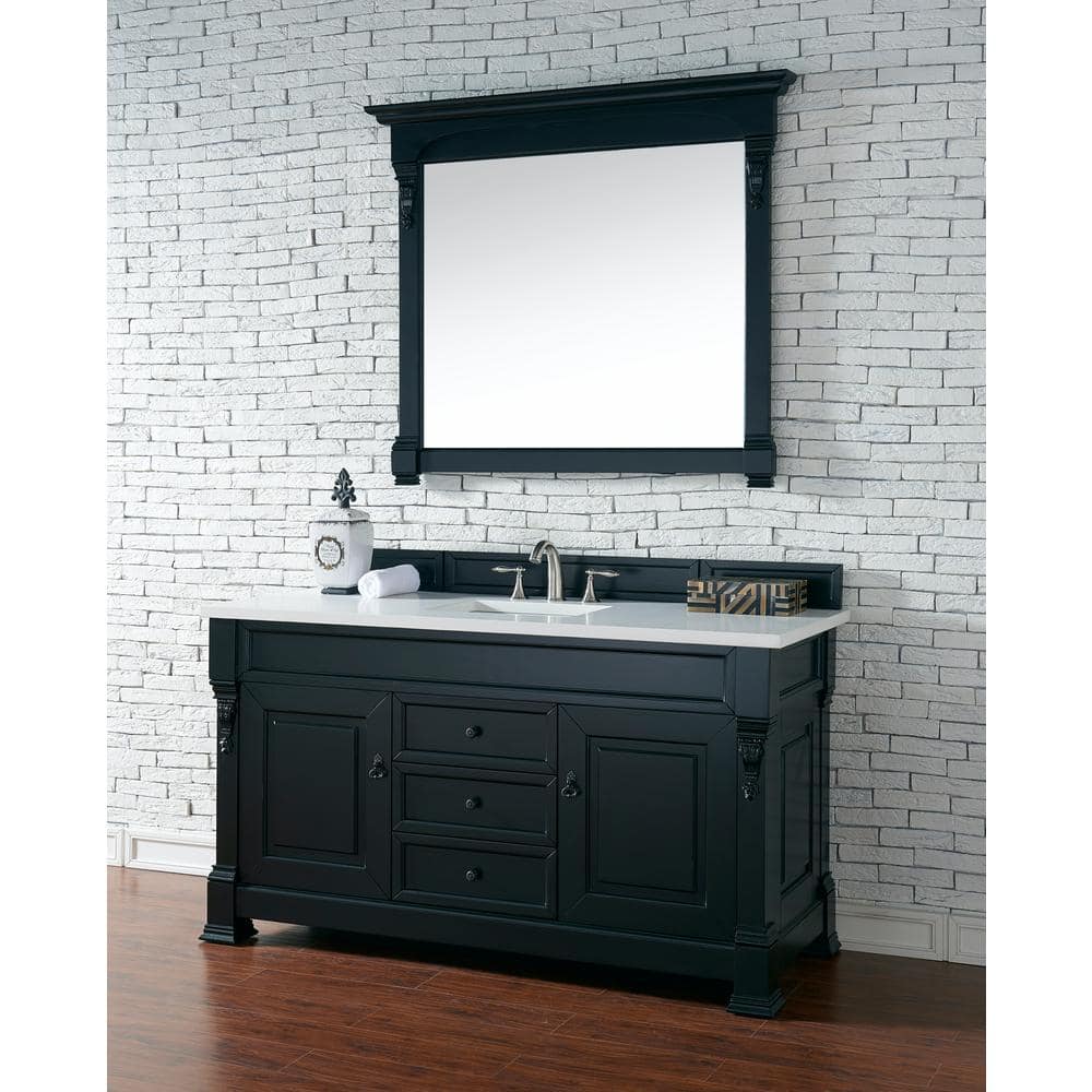 James Martin Vanities Brookfield 47.2" x 41.3" Antique Black Vanity Mirror - Image 4