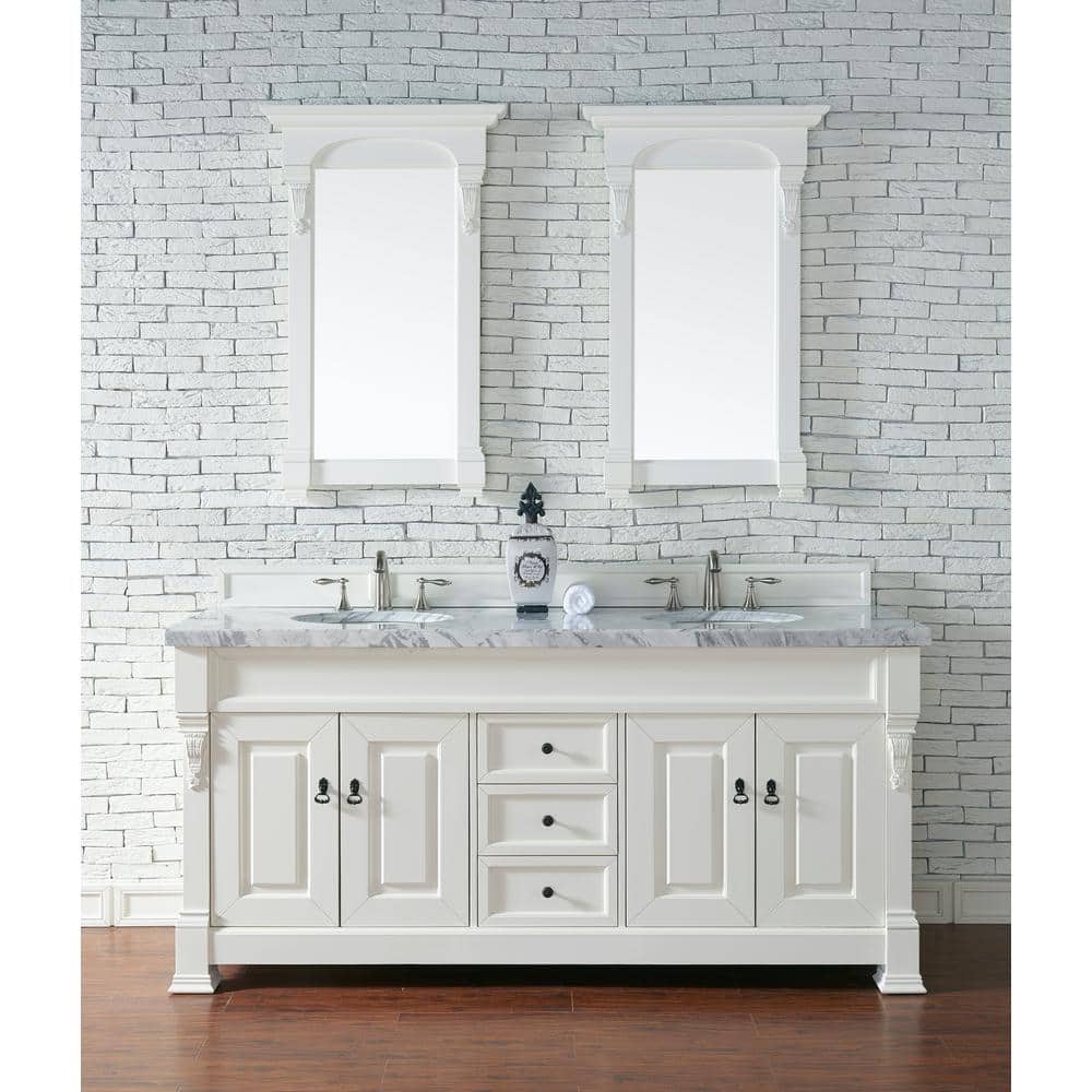James Martin Vanities Brookfield Bright White Bathroom Vanity Mirror, 26x41.3 Inches - Image 4
