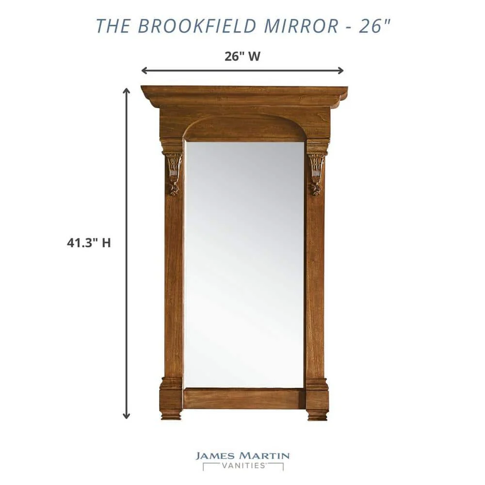 James Martin Vanities Brookfield Bright White Bathroom Vanity Mirror, 26x41.3 Inches - Image 5