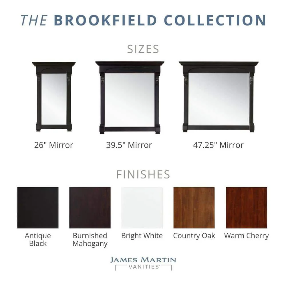 James Martin Vanities Brookfield Bright White Bathroom Vanity Mirror, 26x41.3 Inches - Image 7