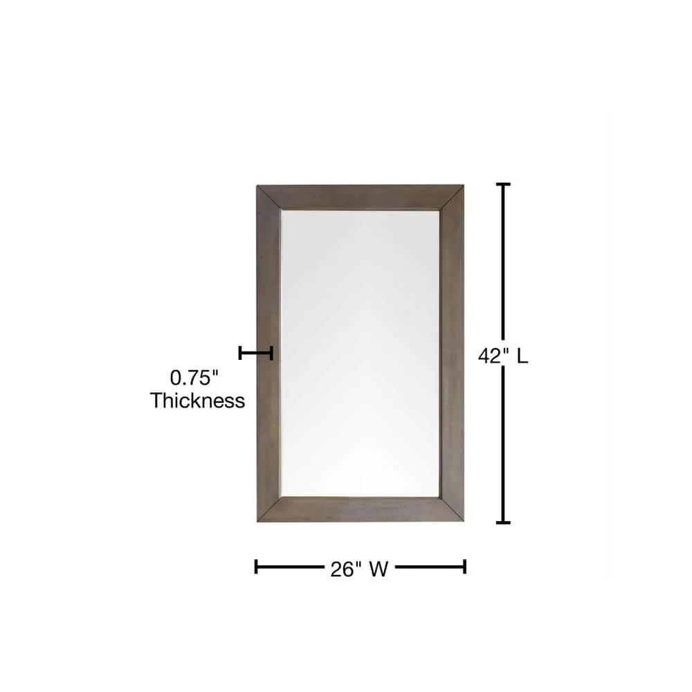 James Martin Vanities Chicago 26" x 42" Rectangular Bathroom Vanity Mirror in Whitewashed Walnut - Image 2