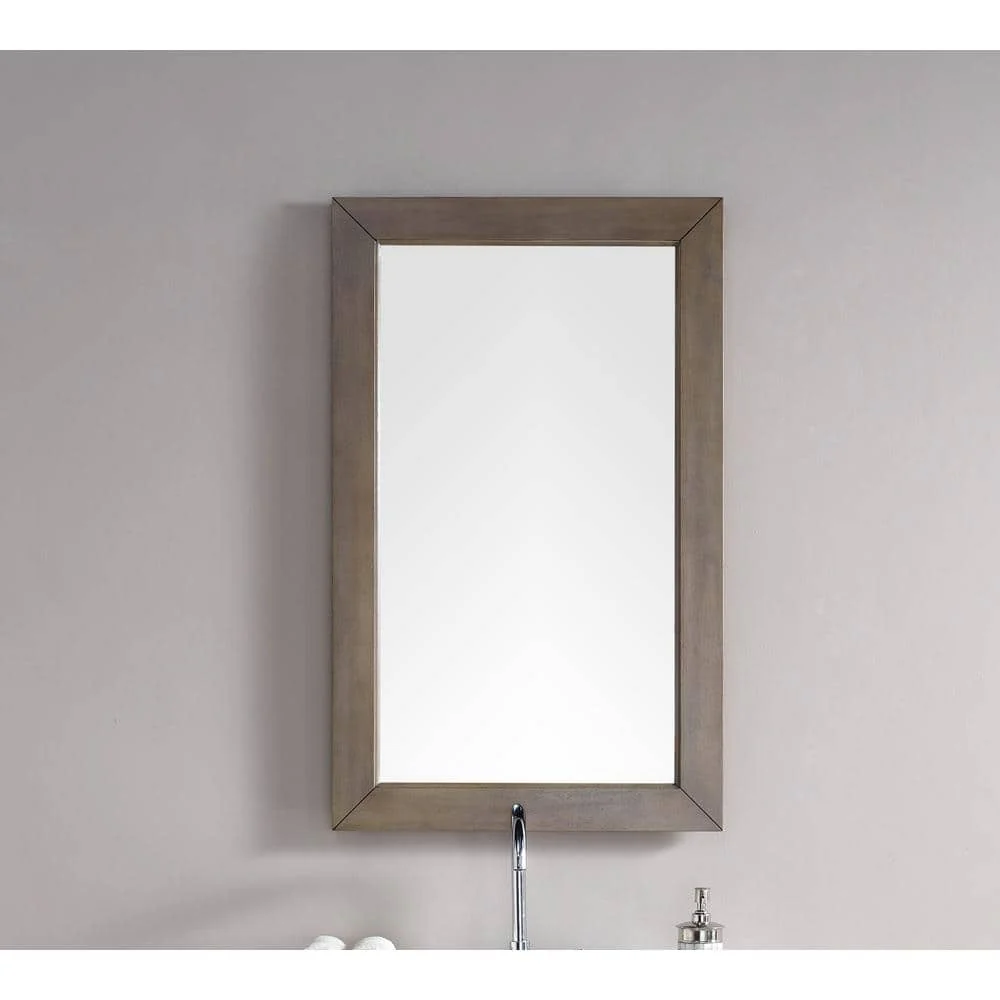 James Martin Vanities Chicago 26" x 42" Rectangular Bathroom Vanity Mirror in Whitewashed Walnut - Image 3