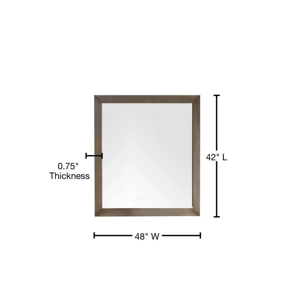 James Martin Vanities Chicago 48" x 42" Whitewashed Walnut Bathroom Vanity Mirror - Image 2