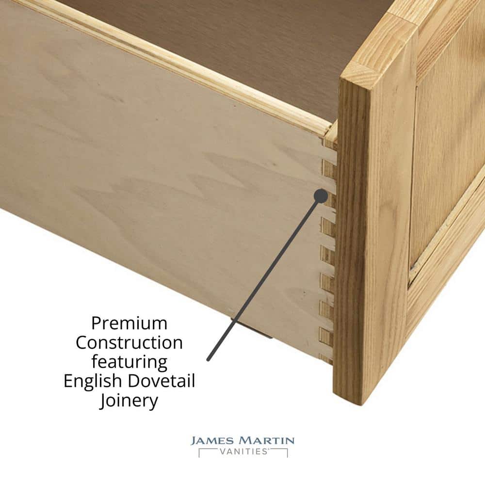 James Martin Vanities Chicago 60" Single Bath Vanity Cabinet in White Washed Walnut - Image 6