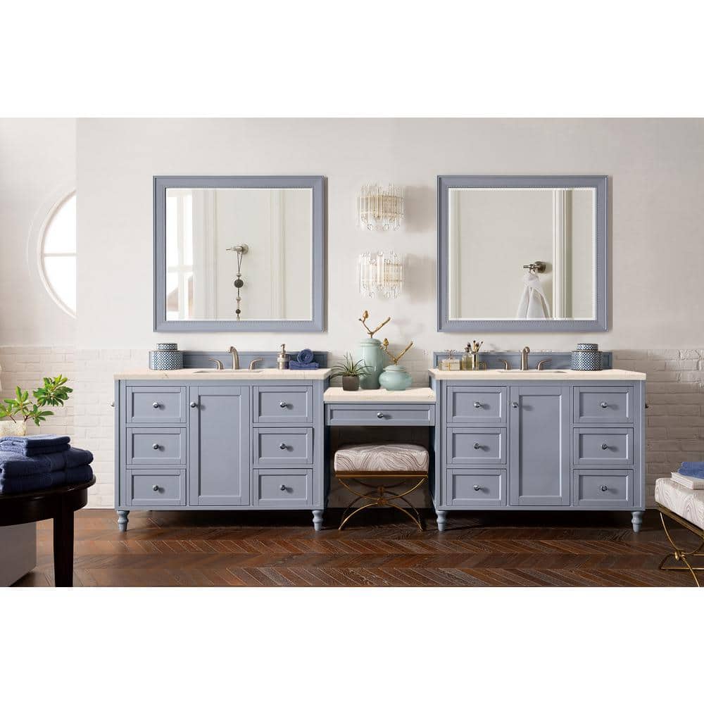 James Martin Vanities Copper Cove Encore Double Bath Vanity, Silver Gray, Quartz Top - Image 2