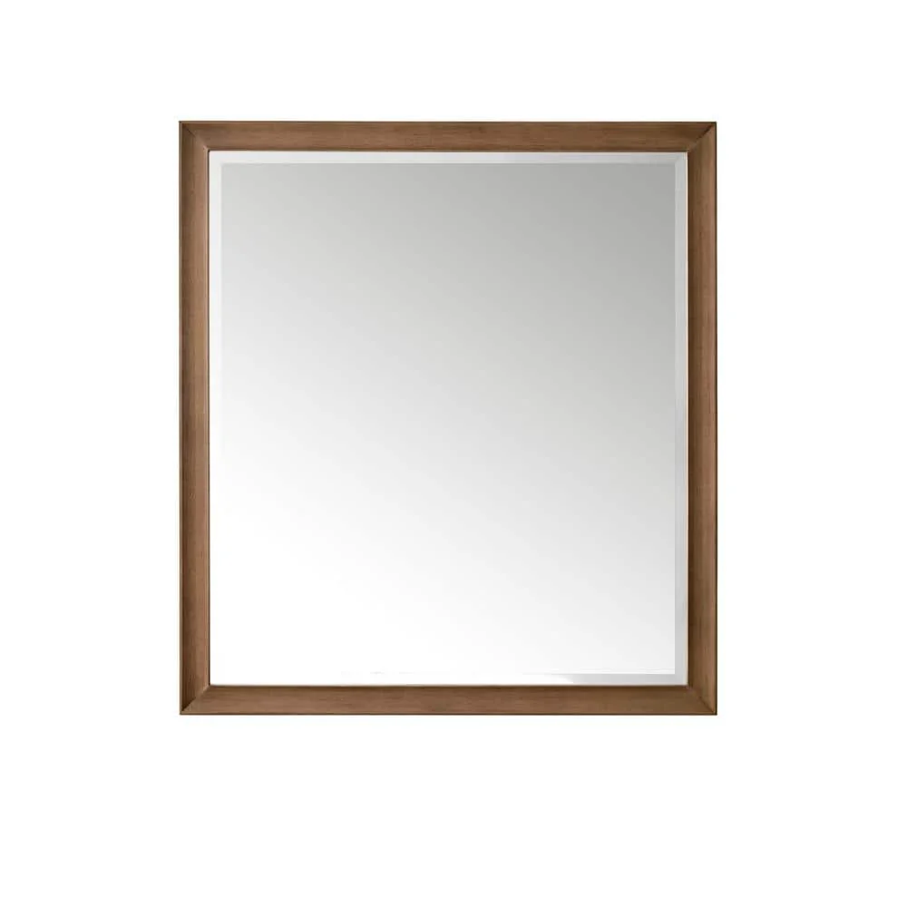 James Martin Vanities Glenbrook 36" x 40" Bathroom Vanity Mirror in White Wash Walnut