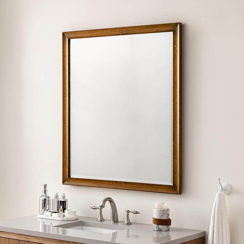 James Martin Vanities Glenbrook 36" x 40" Rectangular Vanity Mirror in Country Oak - Image 3